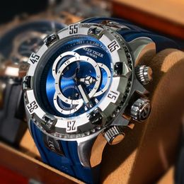 2021 nouvelles montres de sport de mode tout bleu pour hommes montre chronographe étanche RGA303-2179Q