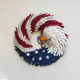 2021 NUEVO AMERICAN EAGLE GLORY Patriótico rojo rojo Blanco azul Eagle Puerta delantera Decoración de la pared del hogar Y0816324L