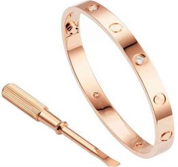 2021 Nieuwe Collectie Bangle Kwaliteit Stainls Staal Liefde Beroemde Bangl Armband Vrouwen Sieraden Gift Groothandel Tennis Schroef Armband6747994