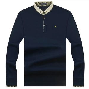Polo de marque à manches longues pour hommes, chemise Slim en coton, décontracté, grande taille, nouvelle collection printemps 2021