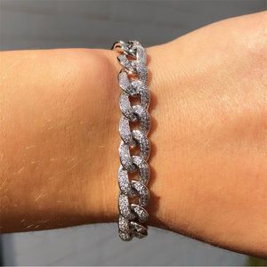 2021 Nieuwe Collectie Hip Hop Luxe Sieraden 18K White Gold Fill Pave White Sapphire CZ Diamond Gemstones Party Vrouwen Popcorn Ketting Armband Gift