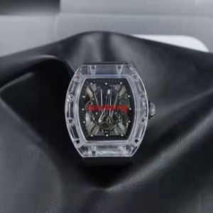 2021 nouvelle arrivée montre pour hommes montre-bracelet de sport cadran transparent montres à quartz bracelet en silicone
