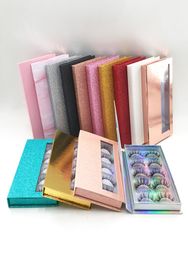 2021 Nouveaux arrivants 5 paires Books de cils pour 3d 5d Mink Fals Cons cils Packaging Custom Eyelash Box5024856