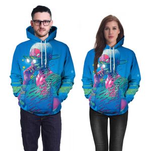 Nieuwe Herfst en winter Hoodie Heren Hoodies Hoge Kwaliteit Print Mannen Vrouwen Animatie Cartoons Machines abstracte Sweatshirt Lange Mouw B101-175