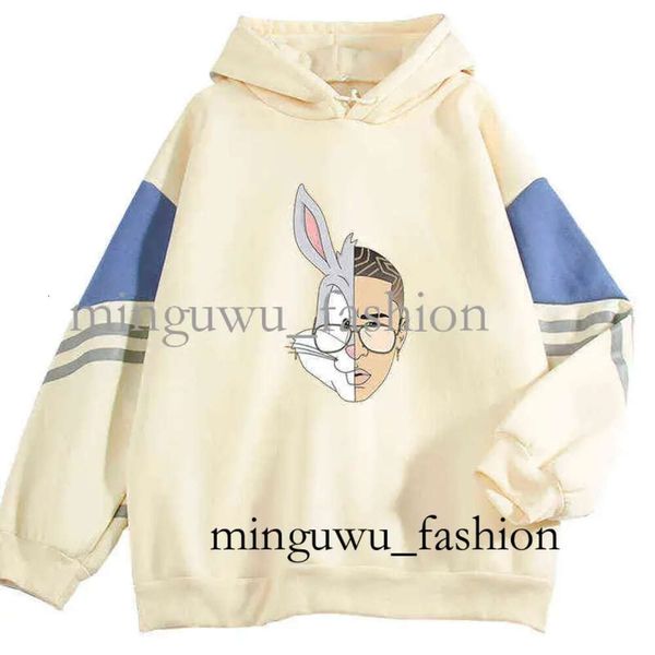 Nouveau Bad Bunny sweats à capuche hommes/femmes autocollant populaire Streetwear mode décontracté pulls amples Hip Hop sweat à capuche H1218 759 950