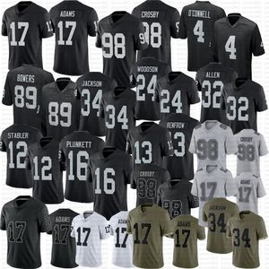 Davante Adams Football Jersey Maxx Crosby Bo Jackson Abram Ruggs III Hunter Renfrow Brock Bowers Aidan O'Connell Ken Stabler Howie Long Jim Plunkett Charles Woodson