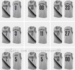 2021 New Basketball Jerseys\rPortland\rTrail\rBlazers Damian Lillard Carmelo Anthony C.J. McCollum Enes Kanter Tout joueur appuyant sur des maillots Vintage personnalisés