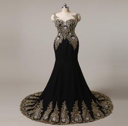 2021 Nouveau Black Blue Long Lace Sirène Robes de soirée formelles Scoop Crystal Lace Up Pageant Prom Party Gown Stock Q155694339