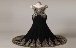 2021 Nouveau Black Blue Long Lace Sirène Robes de soirée formelles Scoop Crystal Lace Up Pageant Prom Party Gown Stock Q153880616