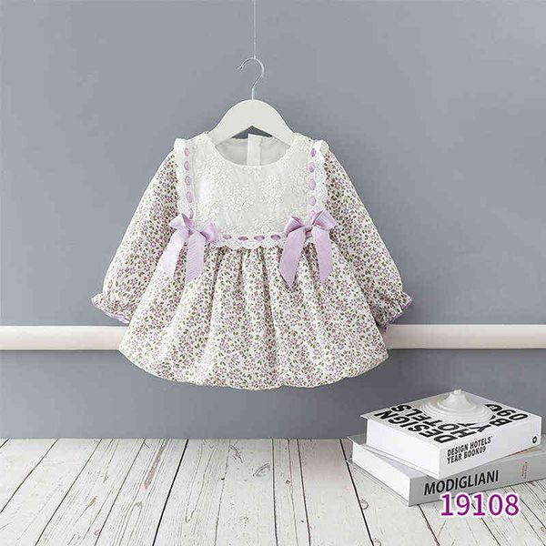 2021 nouveau-né 1 an bébé filles anniversaire robe costume pour enfant en bas âge filles bébé vêtements printemps floral princesse robes de soirée robe G1129