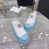2021 Nouveaux bonbons Color Series High-Top Femmes occasionnelles Chenl Chaussures de luxe Designer de luxe Bleu Super Populaire Biscuit Biscuit Baskets 35-40