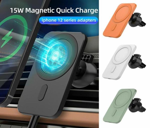 Chargeur sans fil magnétique pour voiture, 15W, support magnétique sans fil, pour iPhone 12 Pro Max2150700, nouveauté 2021