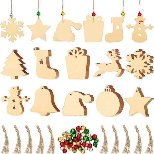 2021 nouveaux ornements de noël cartes en bois artisanat créatif écriture à la main décorations pour la maison bricolage accessoires arbre accessoires pendentifs