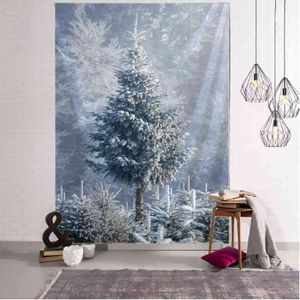 2021 Nieuwe kerstbomen Tapijtwand Hangende dag Doek Scene Decoratie Meerdere maten J220804