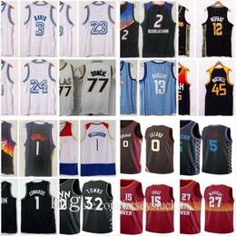 2021 New City Ja Nikola Morant Jokic Jamal Donovan Murray Mitchell Luka Damian Doncic Lillard DeAaron Williamson Fox NCAA Basketball Jerseys