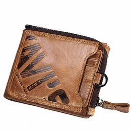 2021 NOUVEAU Crazy Horse Portefeuille en cuir véritable Hommes Porte-monnaie Homme Cuzdan Walet Portomee PORTFOLIO Perse Petite poche mey sac r14C #