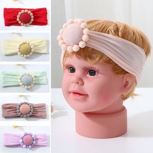 Bandeau en Nylon à fleurs, Turban avec nœuds noués, accessoires Photo pour bébés filles, couvre-chef en Nylon pour enfants, nouvelle collection 2021