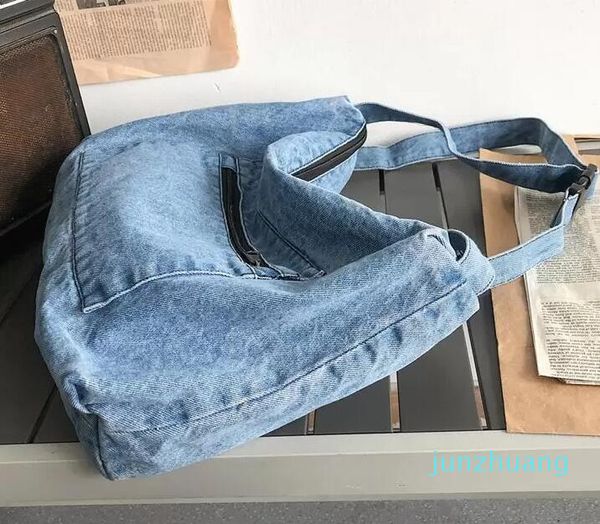 2021 Nuova borsa in tela di jeans Borsa a tracolla per studentessa giapponese e coreana 556 borsa a tracolla semplice245G