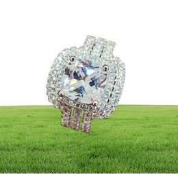 2021 Nieuw Design Luxe 3 Stuks 3 In 1 925 Sterling Zilveren Ring Kussen Engagement Trouwring Set Voor Vrouwen bruids Sieraden R4308 P07151832