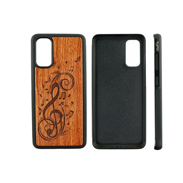 2021 Nouveau Design Modèle Bois Téléphone Cas Pour Samsung Galaxy S9 S10 S20 A8 A52 En Bois Bambou TPU Mode De Luxe LOGO Personnalisé Couverture Arrière