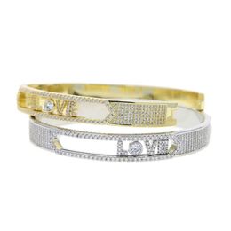 Bracelet à breloques en zircone cubique, nouveau Design, cadeau de saint-valentin pour amoureux, petite amie, Micro pavé 5A, curseur mobile, diamètre 243V, 2021