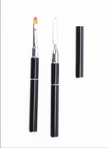 2021 nouvelle brosse à ongles double tête acrylique UV Gel Extension constructeur dessin stylo brosse enlèvement spatule bâton manucure outils