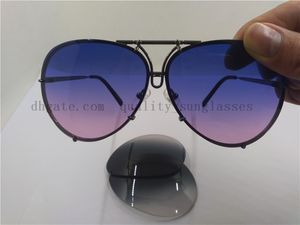 2021 NOUVELLE MODE Bleu/violet BOÎTE DE LUNETTES DE SOLEIL GUN Lentilles 66mm P'8478 CADRE LIVRAISON AVEC LENTILLE Interchangeable GRATUIT Hasfq