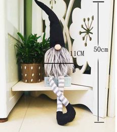 2021 Nieuwe Mode Kerst Gestreepte GLB Faceless Doll Zweedse Noordse Gnome Oude Man Poppen Speelgoed Kerstboom Ornament Hanger Woondecoratie