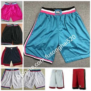 2021 Nieuwe Mode Dwyane 3 Wade Korte Wit Rood Zwart Goran Dragic 7 Hassan 21 Whiteside Stitched City Basketball Jersey Shorts