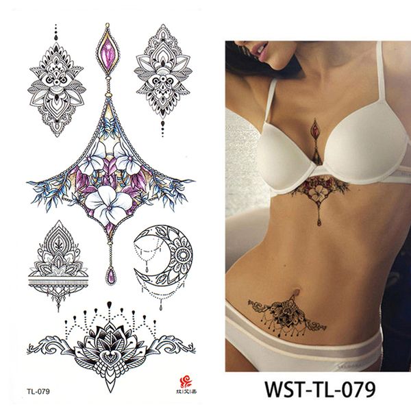 2021 nouvelle mode géométrie cool temporaire tatouage autocollant femmes lignes minimalistes motif corps Art nouveau Design faux hommes tatouages