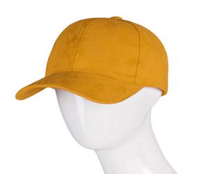 2021 New Fashion Solid Plain Suede Baseball Cap 6 Panneau Panneau chapeau de protection solaire en plein air pour hommes Women5564341