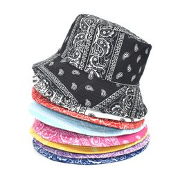 2021 Nieuwe Mode Vintage Print Emmer Hoeden Vrouwen Zomer Double-Side Hip Hop Caps Mannen Outdoor Hip Hop Panama Fisherman Hat