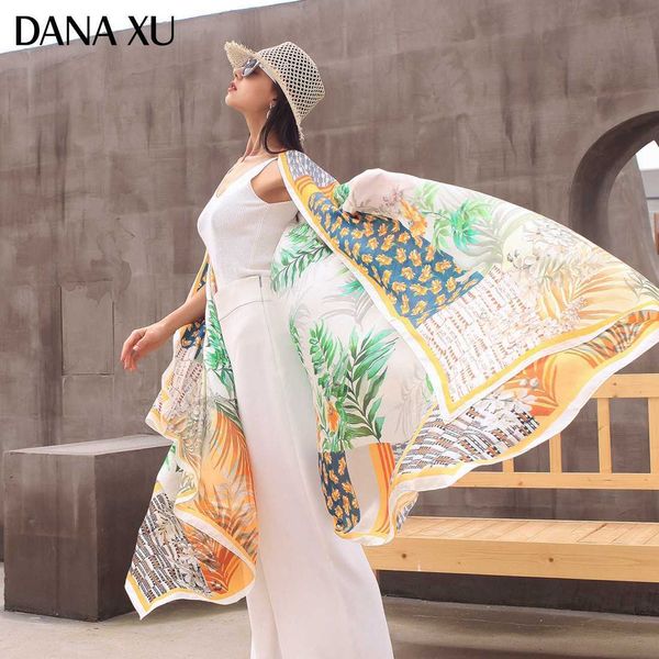 2021 NUEVA FEMME MUJERES DE LUJO MARCA DE LUJO FLOR BOSCHES PANTALLA DE PAZA DE VERANO BANDA BANDANA MUSULLIM HIJAB FOULARD PASHMINA PLAYA BIBLA SILID Q0828