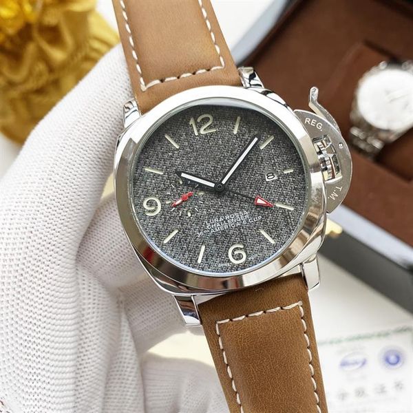 2021 Nouveaux montres pour hommes de luxe à quatre points de suture Montre à quartz de haute qualité Italie Top Marque Petite horloge en caoutchouc et cuir bel293N