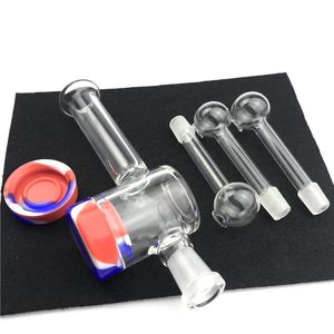 2021 New Glass Oil Burner Pipes Kit with Nectar Collector Silicone Container Reclaimer 10mm Male Oil Burner Pipe for Bongs Smoking