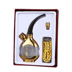 2021 Nieuwe gouden en zilveren mini Plastic Hookah Set Water Pijpen Rookkruid Tabak