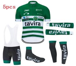 2021 Nouveau vert été cyclisme Jersey ensemble hommes bavoir Gel Shorts 5 pièces costume Pro équipe vélo Jersey Maillot Culotte Sport Wear6729929