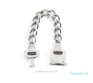 Bracelet en chaîne avec fonction caténaire en métal, mode High Street Hip Hop unisexe pour couples, boucle de ceinture Alyx My5q, nouvelle collection 2021
