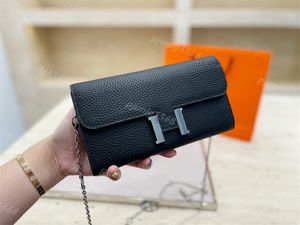 Bolsos de hombro de cuero genuino de las mujeres de alta calidad bolso monedero carta hebilla sólida patrón de caviar de piel de oveja Totes Cross body wallet Hobo Evening Bag