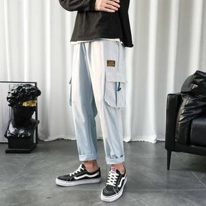 2021 Nieuwe Hip Hop Cargo Broek Mannen Mode Harajuku Harem Pant Black Streetwear Joggers JoggingPant Multi-Pocket Casual Mens Broek Y0927