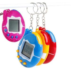 2021 nuevos juguetes Tamagotchi de colores mezclados calientes con botón de celda juego Retro mascotas virtuales juguete electrónico para niños regalo de fiesta de Navidad