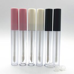 2021 Nieuwe Hot Koop 2.5ml Plastic Frosted Lip Gloss Buis Lege Lippenbalsemcontainer met wit / roze deksel, Ronde Lipgloss Hervulbare Flessen