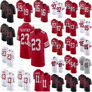 Brock Purdy Football Jersey 23 Christian McCaffrey 19 Deebo Samuel Trey Lance 97 Nick Bosa George Kittle Fred Warner Jerry Rice Montana Talanoa Hufanga Brandon Aiyuk