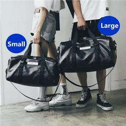 2021 Новые кожаные мужские дорожные сумки, сумки для ручной клади, женские вещевые сумки, черная дорожная сумка, большая сумка выходного дня, 2 размера2306