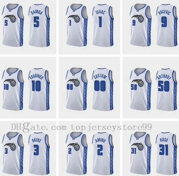 2021 New Men Basketball Jerseys \ rOrlando \ rMagic Nikold Vucevic Markelle Fultz Aaron Gordon Evan Fournier Mohamed Bamba Tout joueur appuyant sur des maillots personnalisés Pas cher