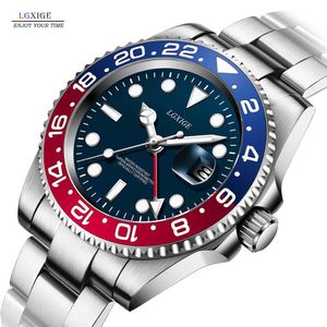 2021 nieuwe mannen mechanische horloge top luxe automatische horloge roestvrij staal waterdicht lichtgevend sport horloge mannen relogio masculino q0902