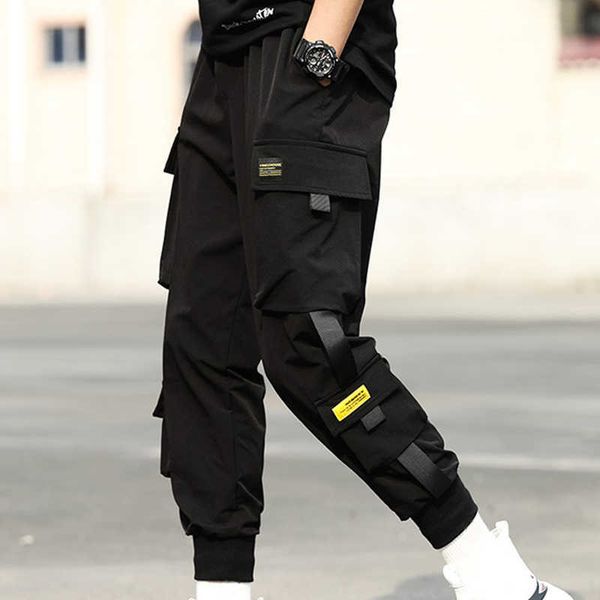 2021 NOUVEAU MEN'S CARGO CARGO HARM PANSANT HIP HOP CASSAL HOMME JOGGERS Pantalons Fashion Streetwear Pantalon Jogging Pantalon Vêtements de style japonais x0615