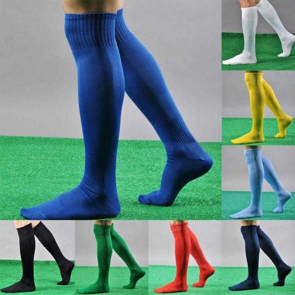 2021 nuevos hombres deporte fútbol fútbol calcetines largos sobre la rodilla calcetín alto béisbol hockey medias cómodas x0710