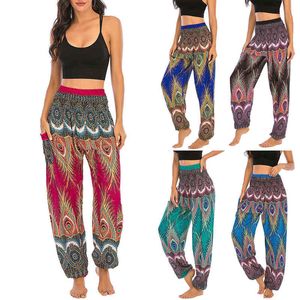 Pantalones harén tailandeses para hombre y mujer, bata Hippy para Festival bohemio, pantalones de Yoga de cintura alta, alta calidad, H1221, novedad de 2021