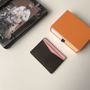 2021 NIEUWE MENS WORDEN WALLET Mode Klassiek Design Casual Card Holders Kwaliteit Echt lederen Ultra Slim Mini Wallet Purse Packet Key278S